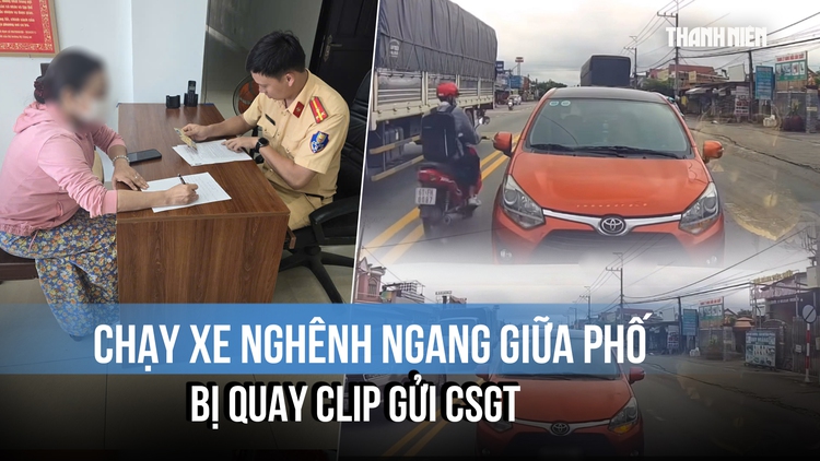 Chạy xe nghênh ngang giữa phố, bị quay clip gửi CSGT