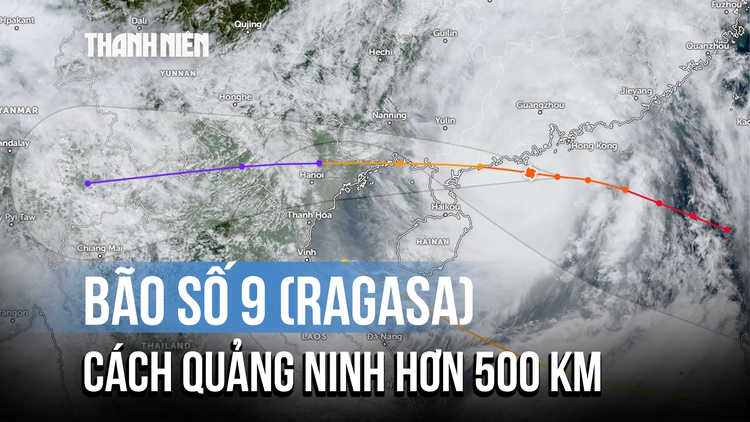 Bão số 9 (Ragasa) mạnh cấp 15, cách Quảng Ninh hơn 500 km