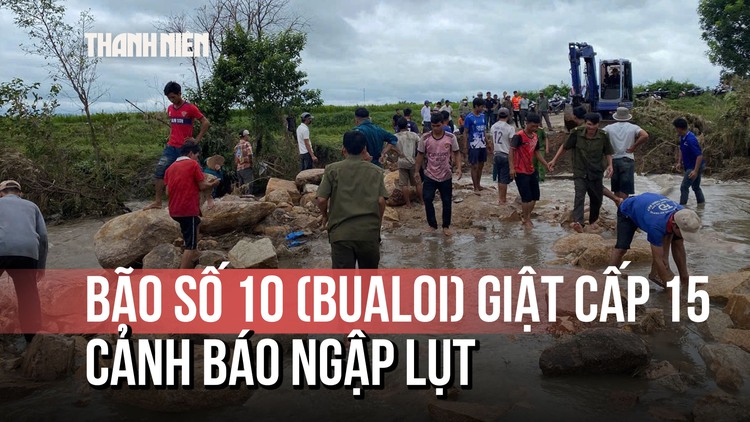 Bão số 10 (Bualoi) giảm tốc nhưng vẫn nguy hiểm, cảnh báo lũ trên các sông