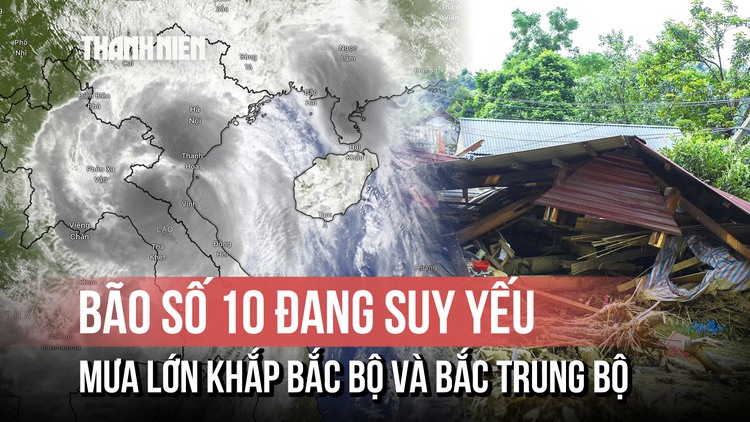 Bão số 10 (Bualoi) tiếp tục giảm cấp, mưa lớn khắp Bắc bộ và Bắc Trung bộ
