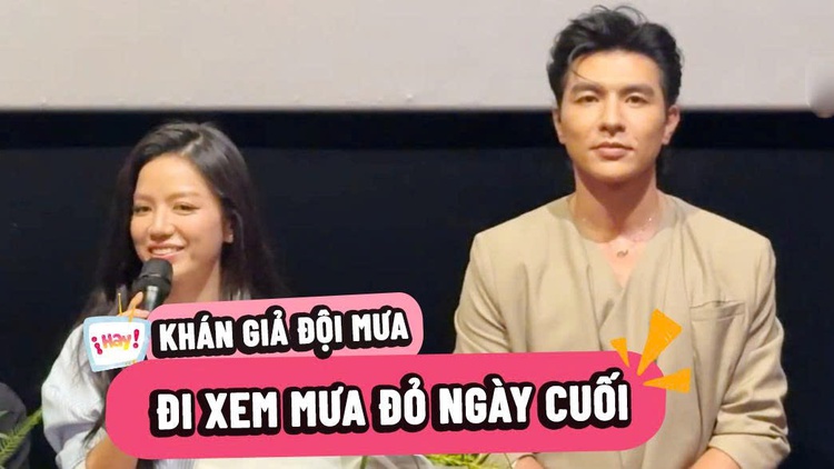 'Mưa đỏ' ngày cuối ra rạp, dàn diễn viên xúc động ở lại đến nửa đêm xem cùng khán giả