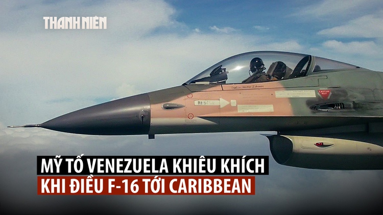Venezuela cho chiến đấu cơ F-16 bay gần tàu chiến Mỹ?