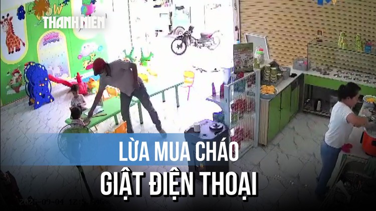 Lừa hỏi mua cháo, lén giật điện thoại của bé gái 3 tuổi