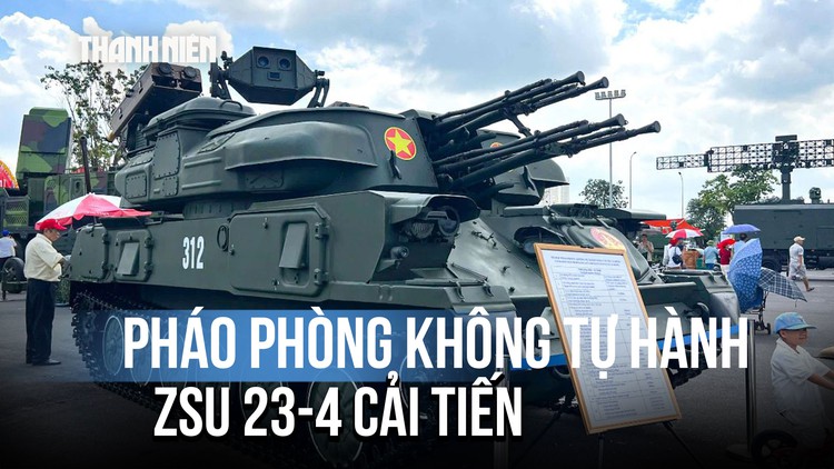 Cận cảnh pháo phòng không tự hành ZSU23-4 cải tiến, tiêu diệt UAV hiệu quả