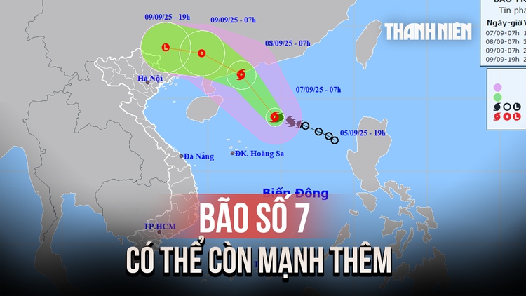 Bão số 7 có thể còn mạnh thêm, gây biển động rất mạnh
