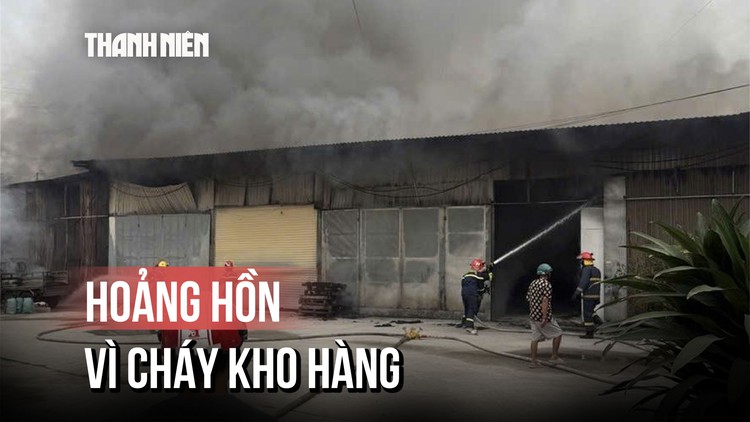 Cháy kho hàng trên đường Trần Đại Nghĩa, khu dân cư nháo nhào