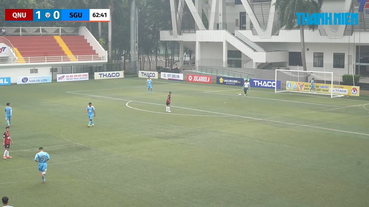 Highlight ĐH Quy Nhơn (QNU) 1-0 ĐH Sài Gòn (SGU): 3 điểm trọn vẹn ngày ra quân