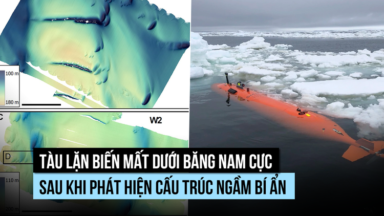 Tàu lặn tự hành biến mất ở Nam Cực sau khi phát hiện địa hình bí ẩn