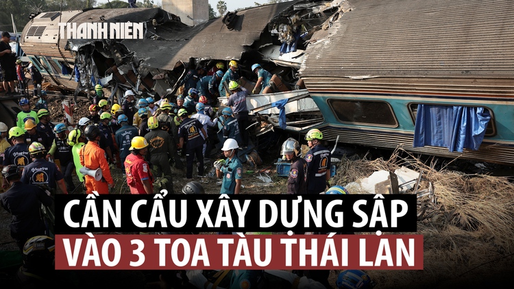 Tai nạn đường sắt thảm khốc do cần cẩu sập, hàng chục người thiệt mạng ở Thái Lan