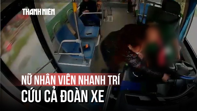 Tài xế xe buýt đột quỵ khi đang lái xe, nhân viên phục vụ phản ứng nhanh