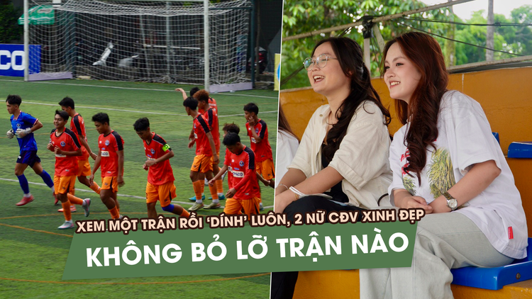 Xem một trận rồi ‘dính’ luôn, 2 nữ CĐV xinh đẹp không bỏ lỡ trận nào của Trường ĐH Văn Hiến