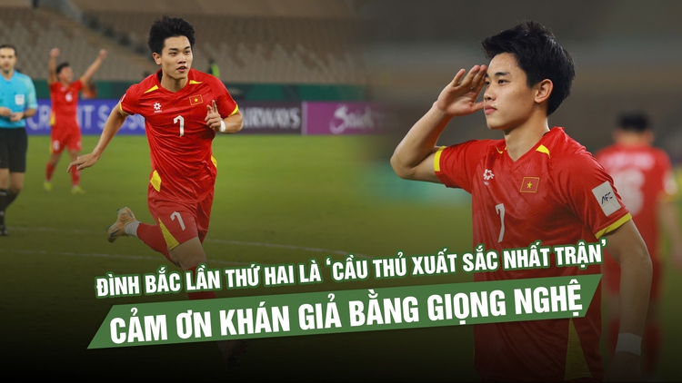 Đình Bắc lần thứ hai là ‘cầu thủ xuất sắc nhất trận’, cảm ơn khán giả bằng giọng Nghệ