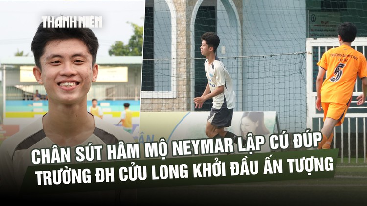 Chân sút hâm mộ Neymar lập cú đúp, Trường ĐH Cửu Long khởi đầu ấn tượng ở TNSV THACO Cup 2026