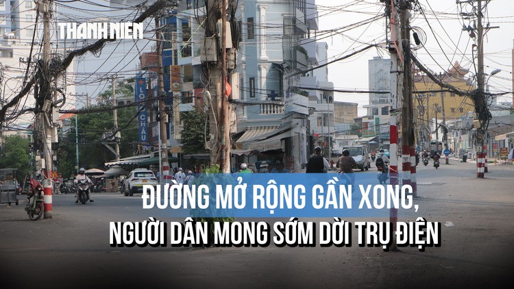 Đường Chu Văn An sắp hoàn thiện, người dân mong sớm di dời trụ điện