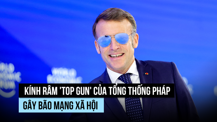 Ông Macron gây bão với kính râm, ông Trump châm chọc