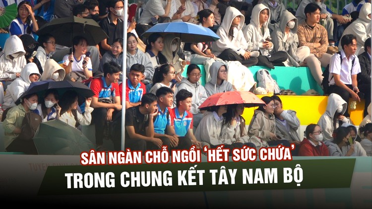 Sân ngàn chỗ ngồi ‘hết sức chứa’ trong chung kết Tây Nam bộ TNSV THACO cup 2026