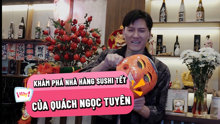 Diễn viên Quách Ngọc Tuyên đi bán sushi, đích thân bưng bê phục vụ khách