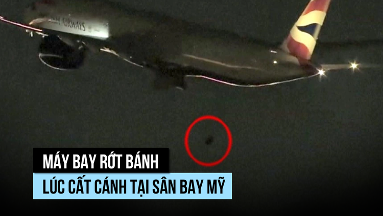 Máy bay chở khách rớt bánh khi đang cất cánh tại Mỹ