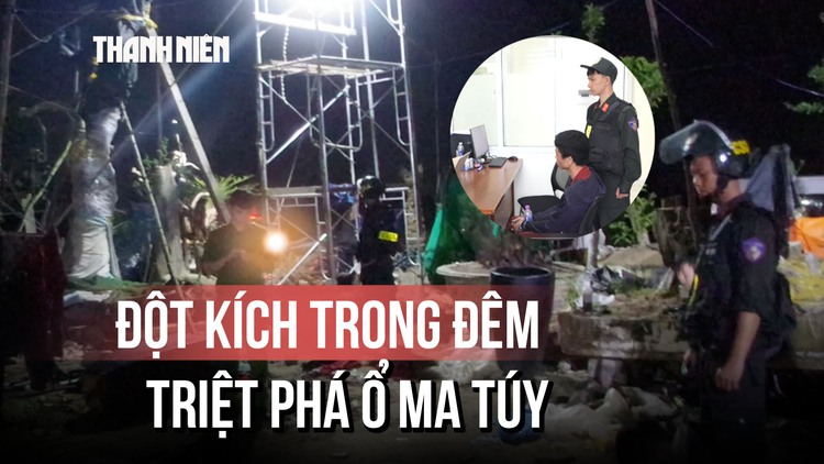 Đột kích trong đêm triệt phá tụ điểm sử dụng ma túy tại vườn cây cảnh