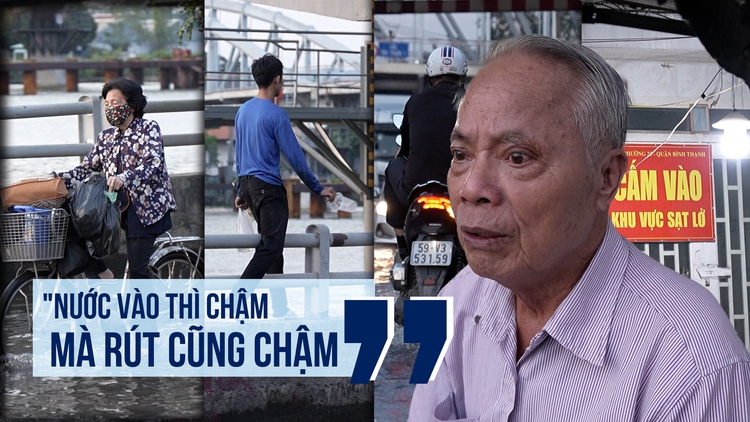 Triều cường ngày đầu năm ở TP.HCM, người dân lo ngập và sạt lở