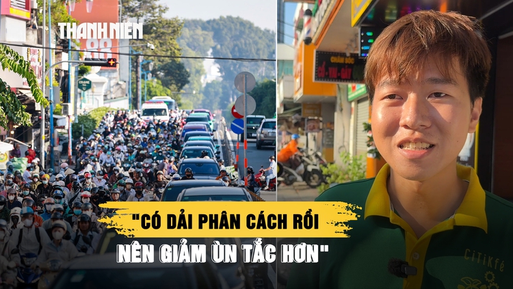 Đường Đinh Tiên Hoàng nối dài dải phân cách ngăn ùn ứ: Người dân nói gì?
