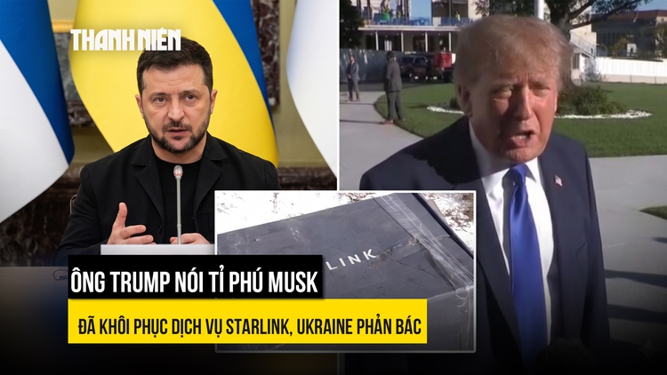 Ông Trump nói tỉ phú Musk đã khôi phục Starlink cho Ukraine