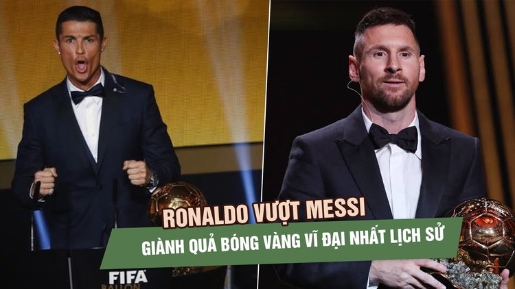 Ronaldo vượt Messi giành Quả bóng vàng vĩ đại nhất lịch sử, gây tranh cãi vì fan trả tiền bỏ phiếu