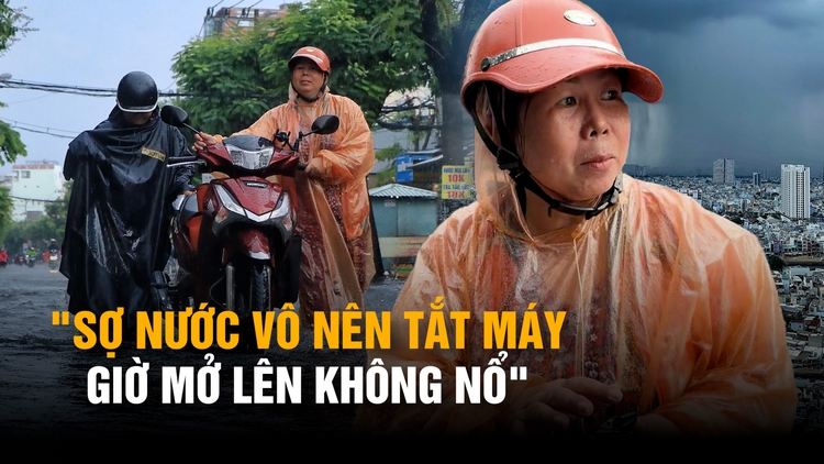 Mưa lớn trút xuống TP.HCM: Shipper tắt app giữa đường vì xe chết máy