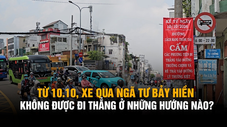 Từ 10.10, xe qua ngã tư Bảy Hiền không được đi thẳng ở những hướng nào?