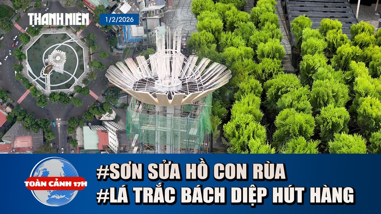 Toàn cảnh 17h: Cầu thang Hồ Con Rùa được trả lại màu sơn cũ |  Vì sao lá trắc bách diệp hút khách ngày tết?