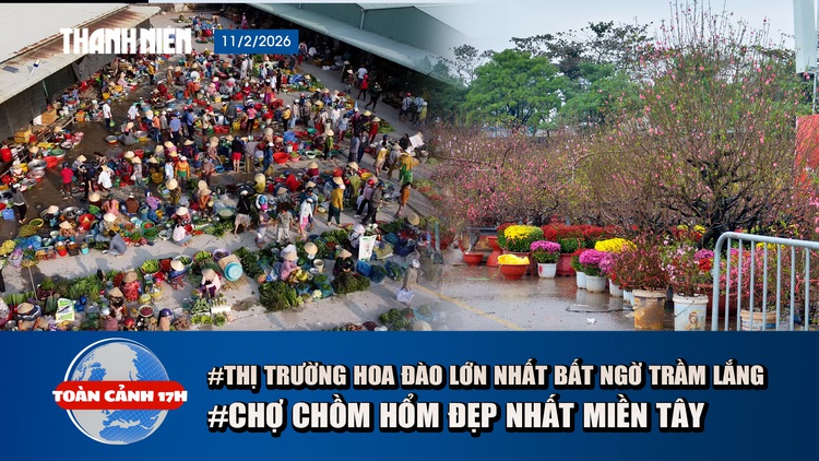 Toàn cảnh 17h: Thị trường hoa đào tại Hà Nội bất ngờ trầm lắng | Cận cảnh chợ chồm hổm đẹp nhất miền Tây