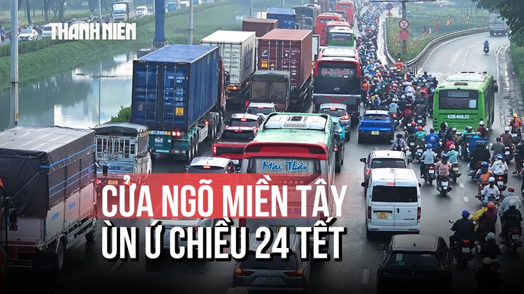 Cửa ngõ miền Tây bắt đầu ùn ứ do lượng lớn người dân về quê ăn Tết