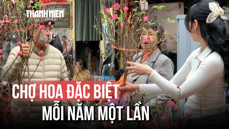 Chợ Hoa gần Hồ Gươm, mỗi năm chỉ họp một lần