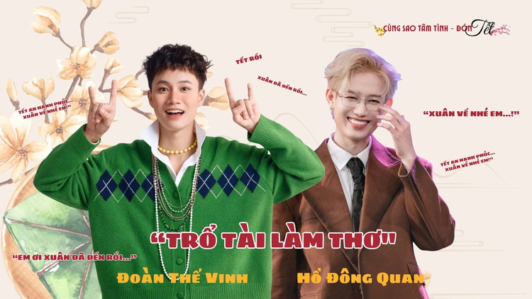 Hồ Đông Quan - Đoàn Thế Vinh trổ tài làm thơ chúc tết khiến trường quay 'bật ngửa'