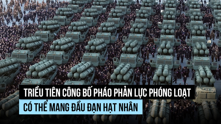Ông Kim Jong-un công bố pháo phản lực cỡ lớn có thể mang đầu đạn hạt nhân