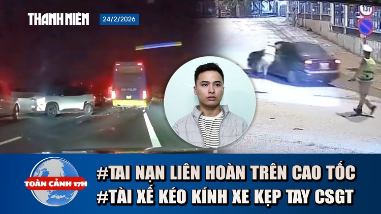 Toàn cảnh 17h: Xe khách lao thẳng vào 4 ô tô trên cao tốc | Tài xế kéo kính xe kẹp tay CSGT