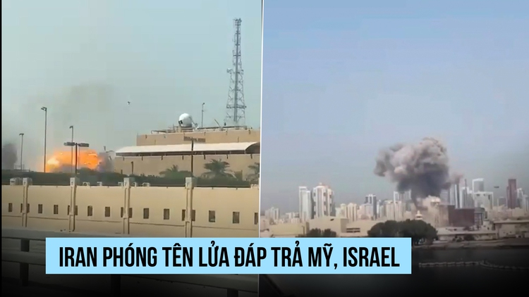 Iran bắn tên lửa đánh trả vào Israel, nhiều căn cứ Mỹ