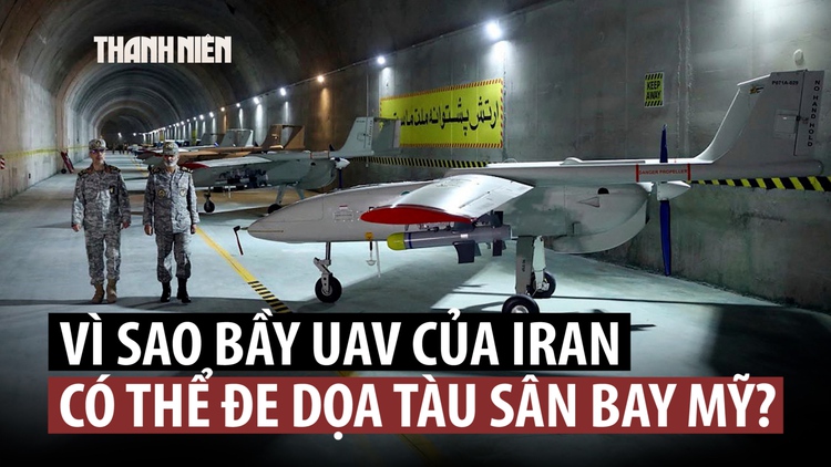 Bầy đàn UAV của Iran đe dọa tàu chiến Mỹ trong khu vực