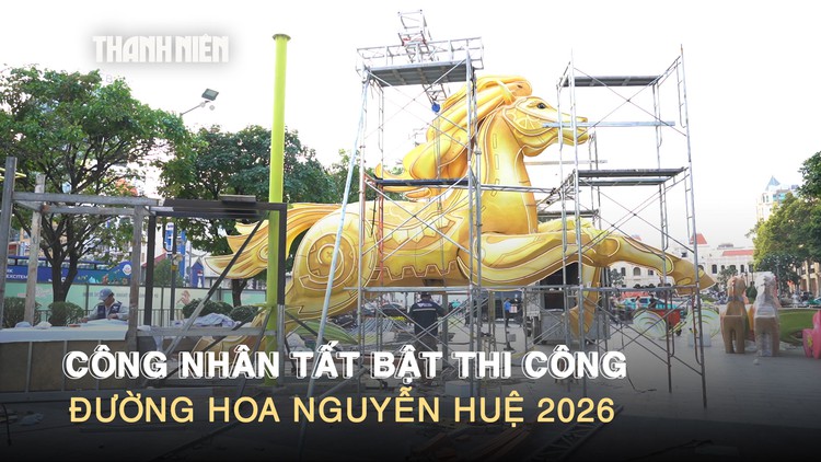 Cận cảnh linh vật ngựa khổng lồ cao 7 m vừa 'đổ bộ' Đường hoa Nguyễn Huệ 2026