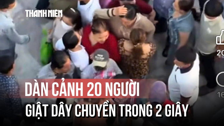 Cận cảnh nhóm người vây kín, dàn cảnh giật dây chuyền nữ du khách ở Cần Thơ