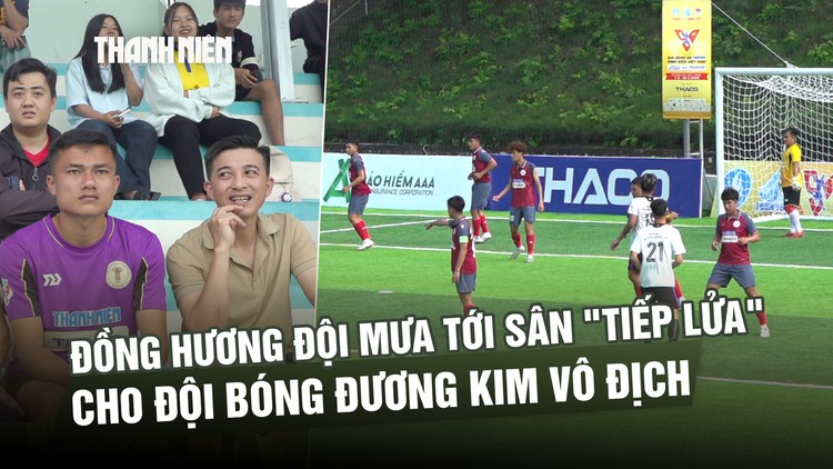 Đồng hương Thanh Hóa đội mưa tới sân ‘tiếp lửa’ cho đội đương kim vô địch