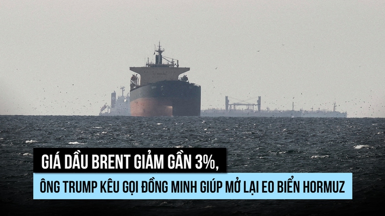 Một số tàu qua được eo biển Hormuz, ông Trump lặp lại kêu gọi đồng minh giúp đỡ