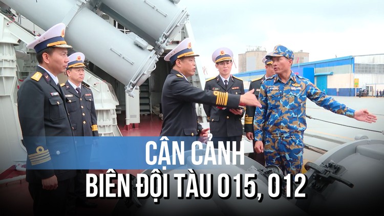 Biên đội Tàu 015, 012 tích cực chuẩn bị cho lễ khởi hành tuần tra liên hợp