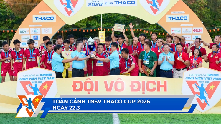 TNSV THACO Cup 2026 ngày 22.3: Trường ĐH Thủy lợi lên ngôi vương