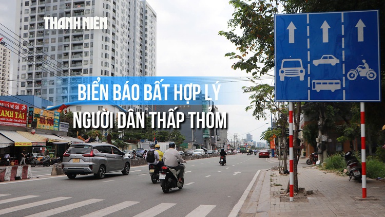 Người dân 'rối não' vì biển báo: Xe máy phải tranh làn vì ô tô đỗ