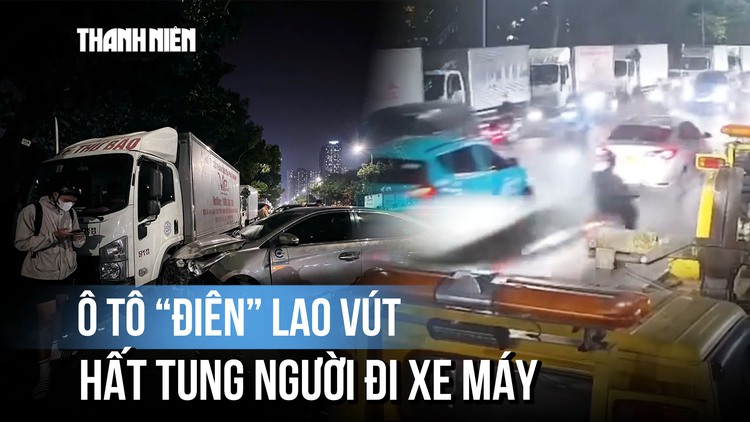 Rùng mình khoảnh khắc tai nạn liên hoàn trên phố Nguyễn Chánh