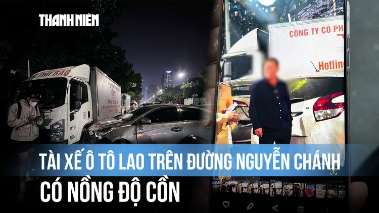 Tài xế gây tai nạn liên hoàn trên phố Nguyễn Chánh có nồng độ cồn