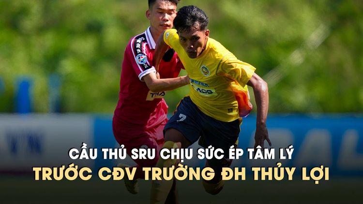 Chịu sức ép tâm lý trước CĐV Trường ĐH Thủy lợi, đại diện Campuchia nhanh chóng chỉnh đốn đội hình trước trận bán kết