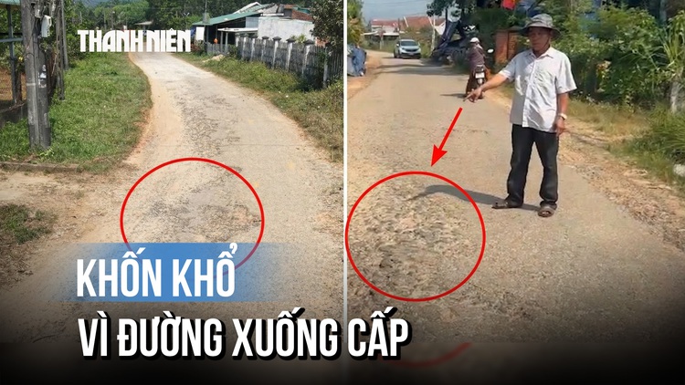 Quảng Ngãi: Đường ĐH09 xuống cấp nghiêm trọng, người dân đi lại khổ sở