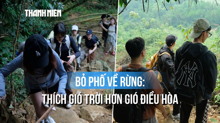 Trekking núi rừng, từ già đến trẻ rủ nhau đi ‘trốn khói bụi’